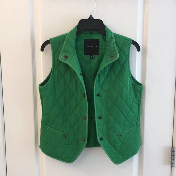 Talbots Green Puffy Vest - Picture 2 of 14